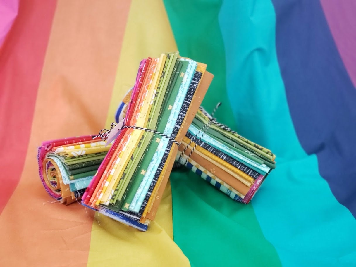 Exclusive Lucky Quilt Kit - Throw Size - Pen and Paper patterns - Rainbows, Pots of Gold, St. Patricks Day fun!