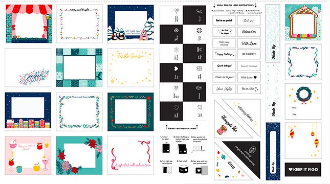 Figo - Holiday Quilt Label Panel - 90665-10