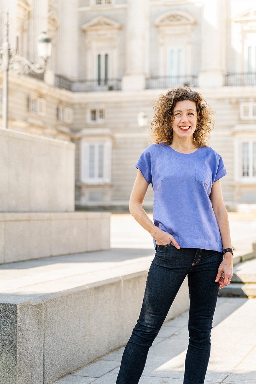 Verdun Woven T-Shirt Sewing pattern By Liesl + Co