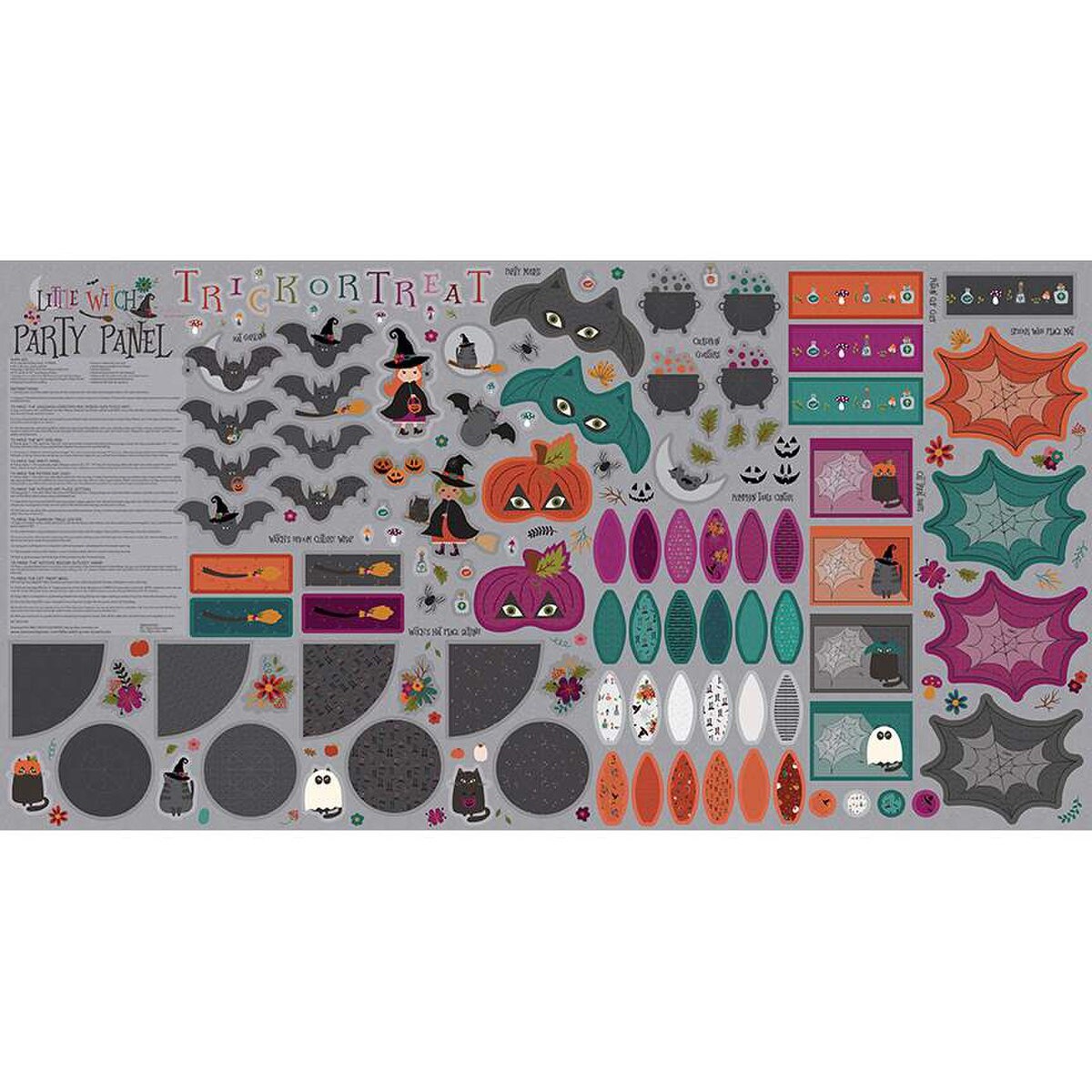 Riley Blake - Little Witch Party Felt Panel - FT14567-PANEL