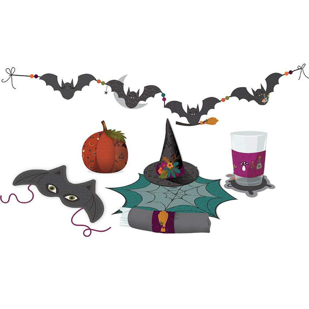 Riley Blake - Little Witch Party Felt Panel - FT14567-PANEL