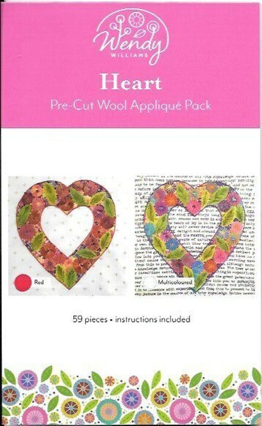 Wonderfil - Wendy Williams - Heart - Pre-Cut Wool Applique Pack