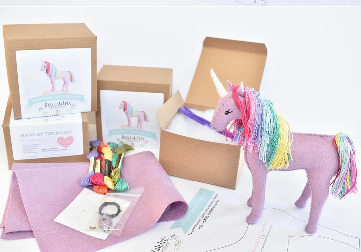 Delilah Iris - Lavender Rainbow Unicorn Sewing Kit