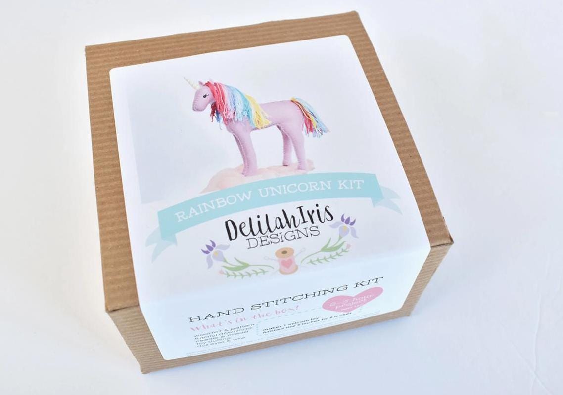 Delilah Iris - Lavender Rainbow Unicorn Sewing Kit
