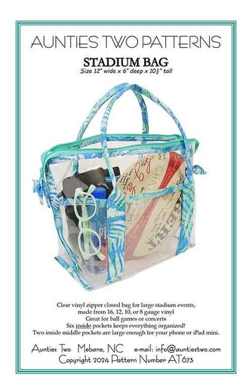 Stadium Bag Pattern by Aunties Two