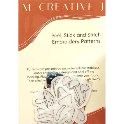M Creative J Peel, Stick, and Stitch Embroidery Patterns - Mushrooms , Fruits , OR Veggies - Choose Option Below!