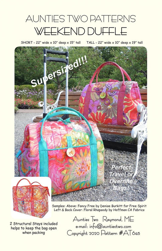 Weekend Duffle Bag Pattern By Aunties Two