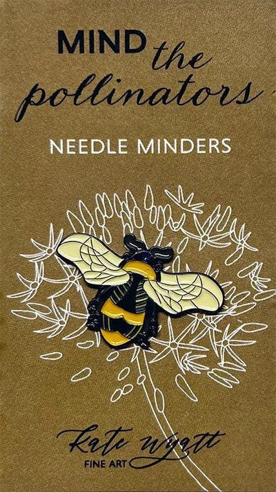Mind The Pollinators Enamel Bumblebee Needle Minder - Kate Wyatt Fine Art