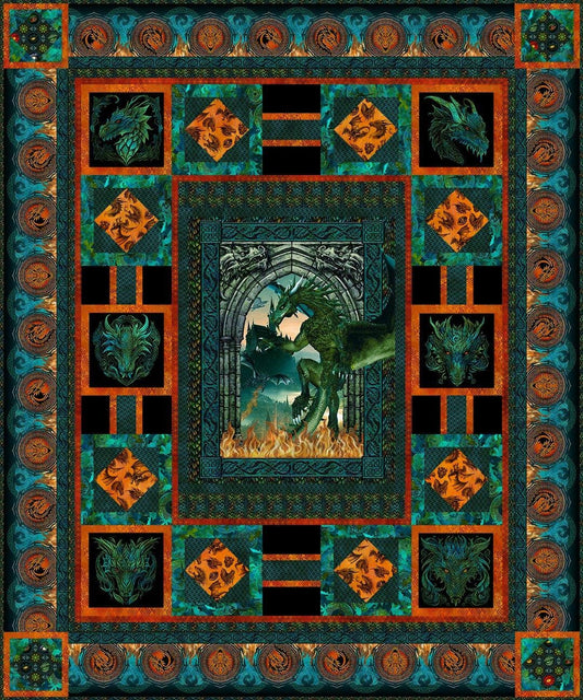 Dragons Emerald Reign - Jason Yenter - In The Beginning Fabrics