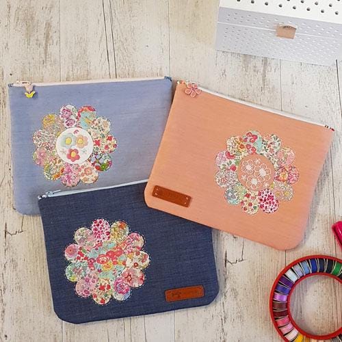 Pretty Little Things Zipper Pouch Pattern - Sharon Burgess - Lilabelle Lane Creations - Preorder