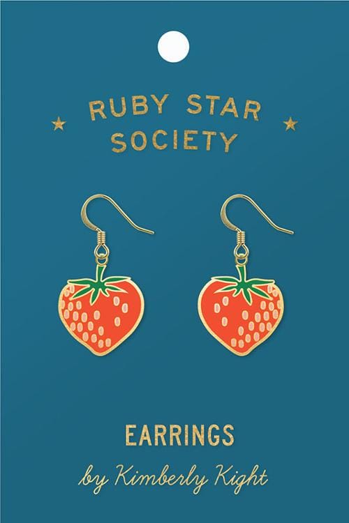 Ruby Star Society - Strawberry Earrings by Kimberly Kight