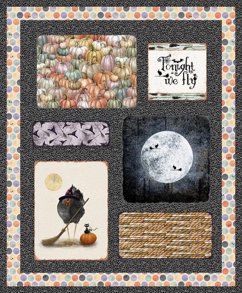 Studio E Fabrics - Funny Girl - Tonight We Fly - Panel - 8336P-95 Halloween