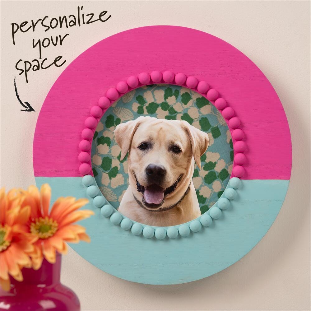 Bucilla 6" Beaded Circle Embroidery Hoop Display