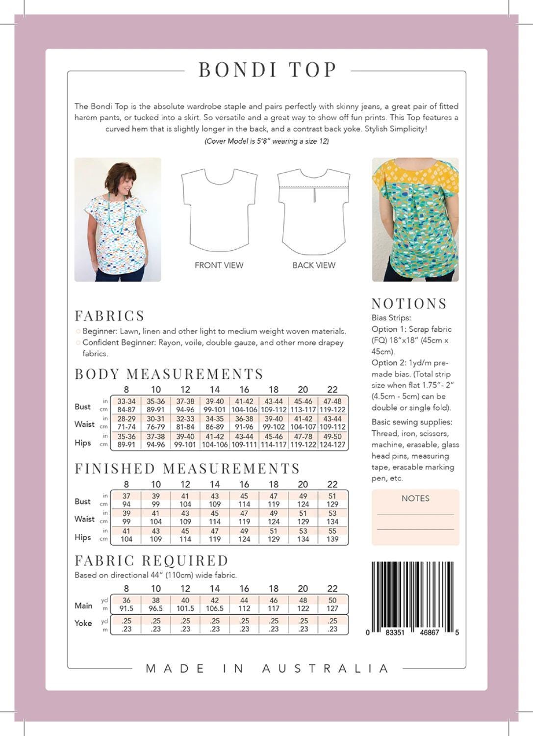 The Bondi Top Pattern/Expansion Pattern Pack - by From Sew To Grow
