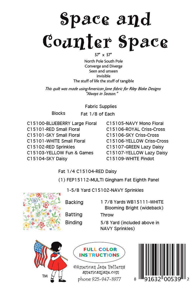 Space And Counter Space Quilt Pattern By American Jane Patterns