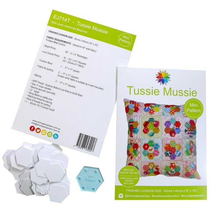 Tussie Mussie Quilt Pattern by Emma Jean Jansen - Includes EPP Papers & Acrylic Template