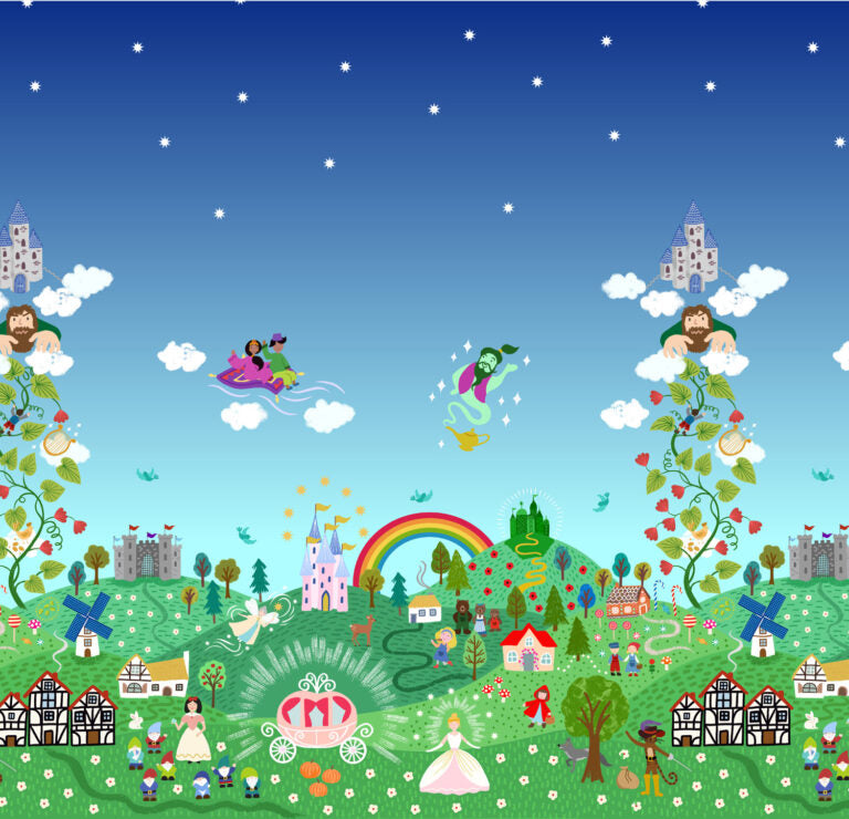 Preorder - Lewis and Irene - Small Things - Fairytales - Fairytale Border Fabric - SM130 - Expected Release February 2026