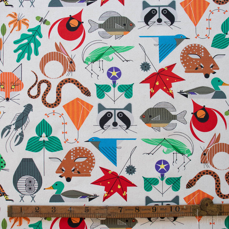Birch Fabrics - Charley Harper - Space For All Species Canvas - 48"/50" Wide - D-CH-411