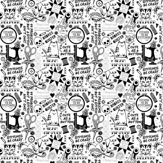 Preorder - Dear Stella - Pammie Jane - Quilty Helpurrs - Pardon My Puns - STELLA - DPJ3352  WHITE - Expected Release February 2026