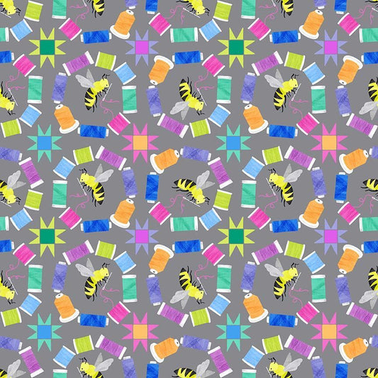 Preorder - Dear Stella - Pammie Jane - Quilty Helpurrs - Quilting Bee - STELLA - DPJ3353  LIMESTONE - Expected Release February 2026