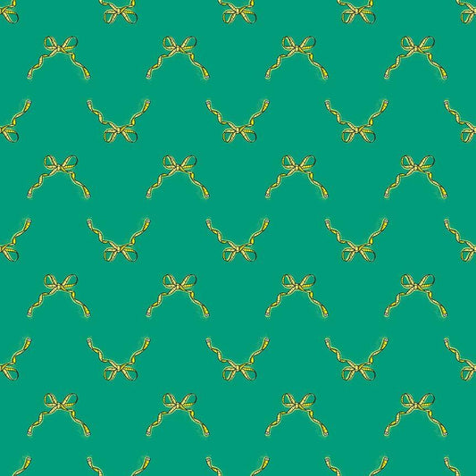 Preorder - Dear Stella - Pammie Jane - Quilty Helpurrs - Measure Twice Tape Measure Ribbon Bows - STELLA - DPJ3356  EMERALD - Expected Release February 2026