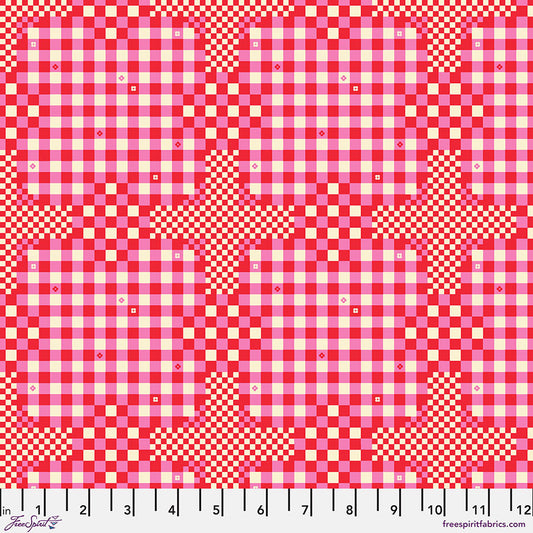 Preorder - FreeSpirit - Stacy Peterson - Market Days - Gingham Checks - PWST044.XHOTPINK - Expected Release February 2026