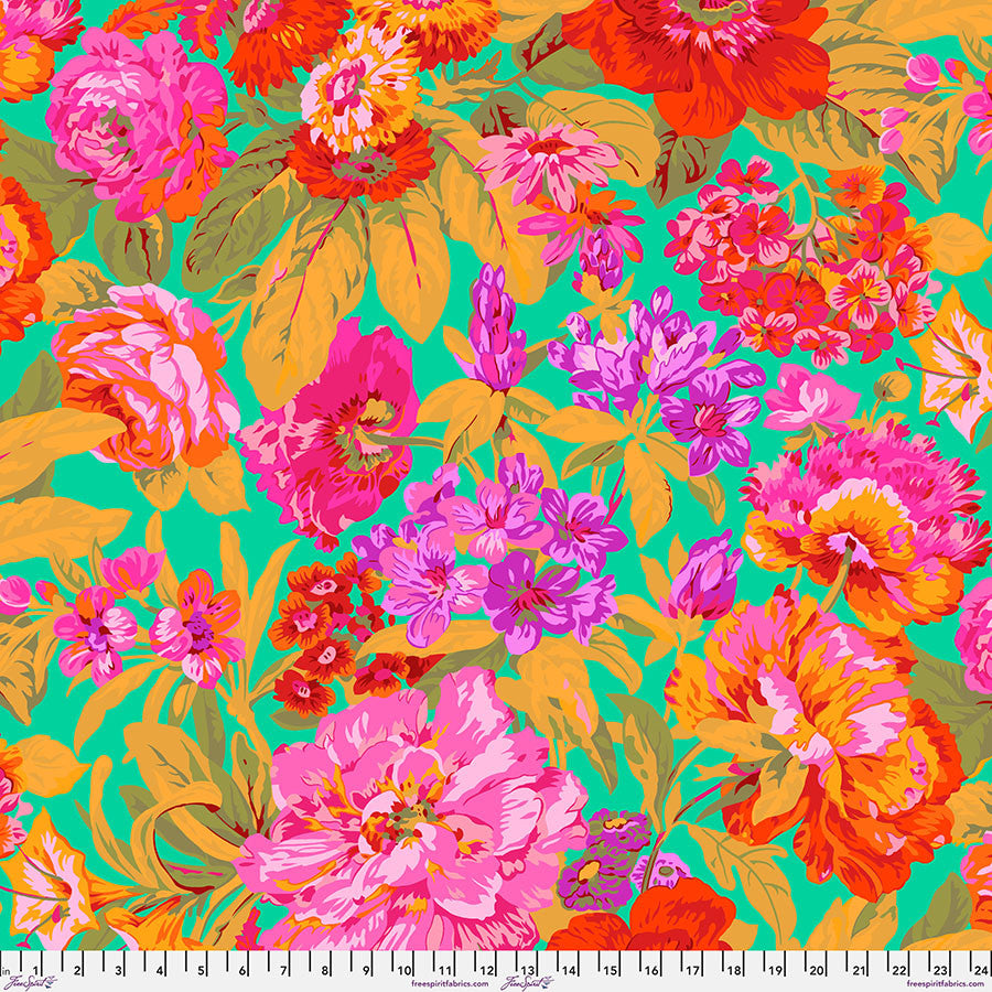 Preorder - FreeSpirit - Kaffe Fassett Collective - Voluptuous Florals - PWPJ083.GREEN - Expected Release February 2026