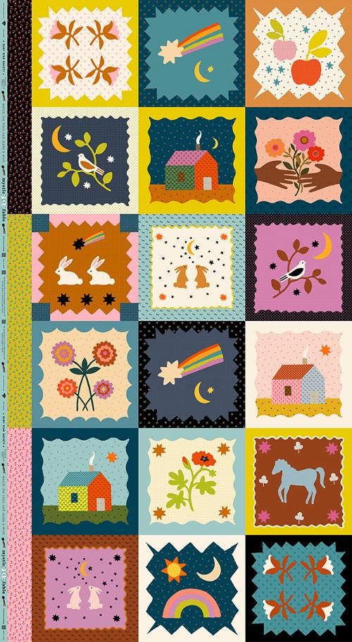 Preorder - Ruby Star - Mystic Fable Collection - Vintage Retro Applique Panel - RS4145 11 - Expected Release March 2026