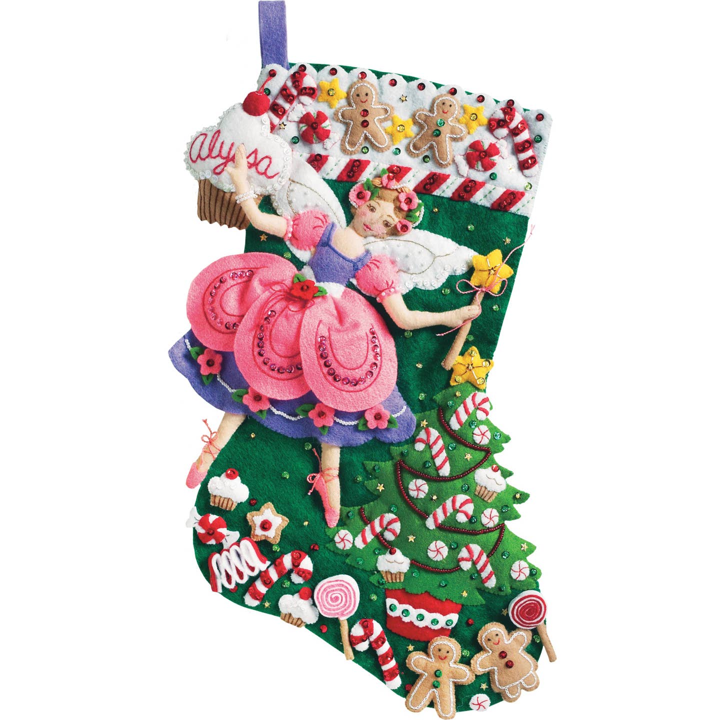 Bucilla - Seasonal Felt Stocking Kit - Sugar Plum Fairy