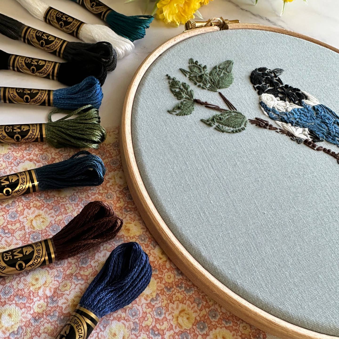 Nest Embirdery - Mister Magpie Bird Embroidery Kit