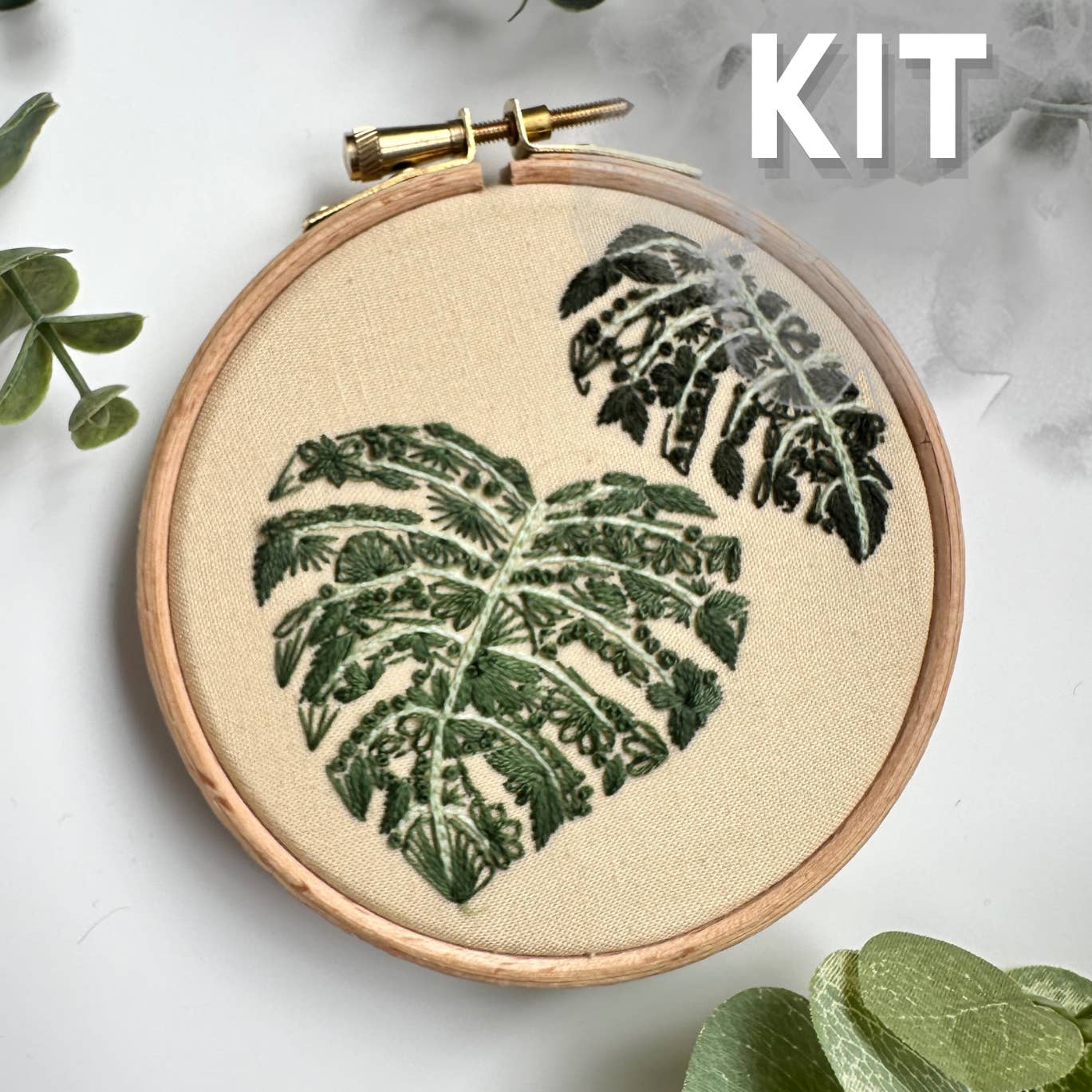 Nest Embirdery - Mighty Monstera Mini Embroidery Kit