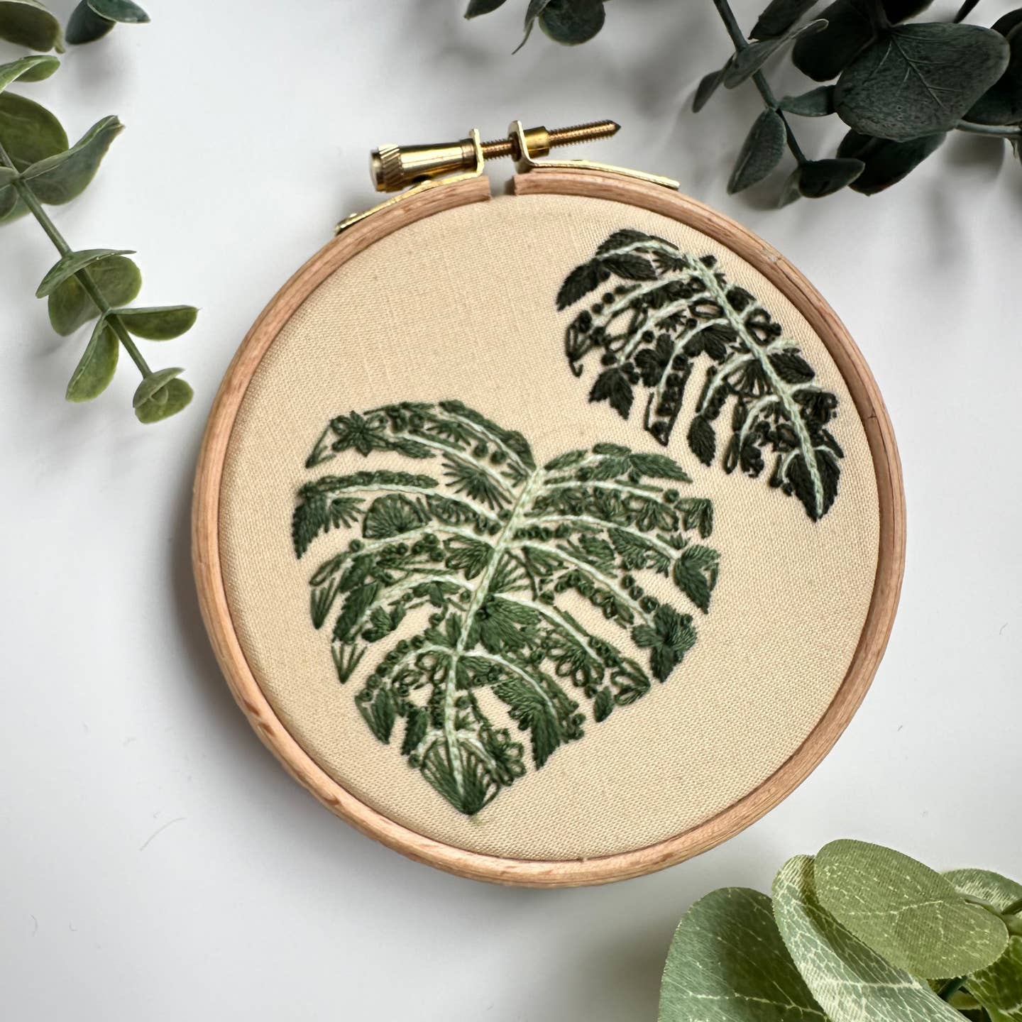 Nest Embirdery - Mighty Monstera Mini Embroidery Kit