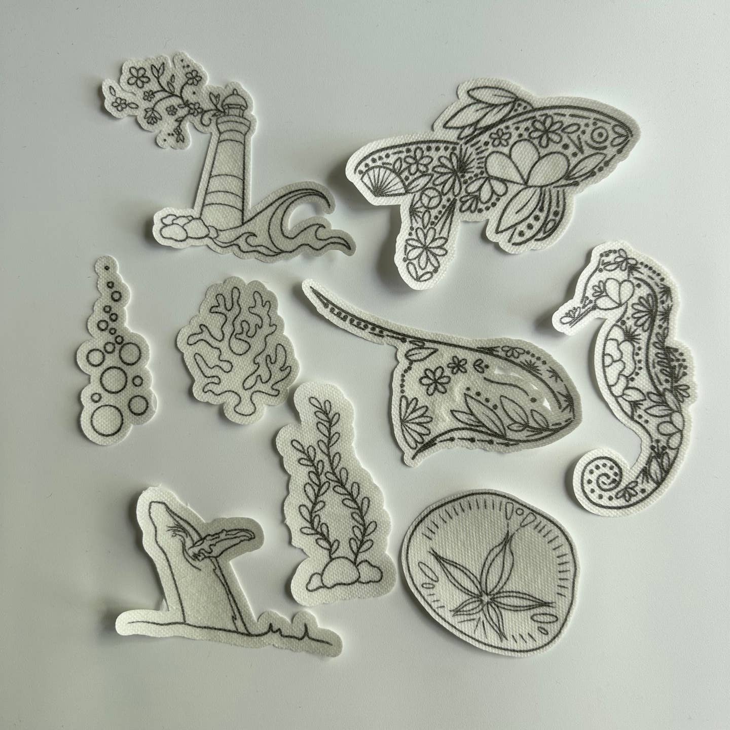 Nest Embirdery - In The Depths Stick And Stitch Patch Pack For Embroidery