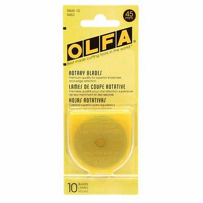 Olfa Rotary Cutter Replacement Blades 45mm - Pack of 10