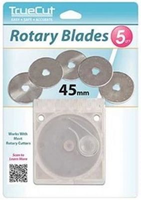 TrueCut Comfort Cutter Rotary Cutter Replacement Blades 45mm - Pack of 5