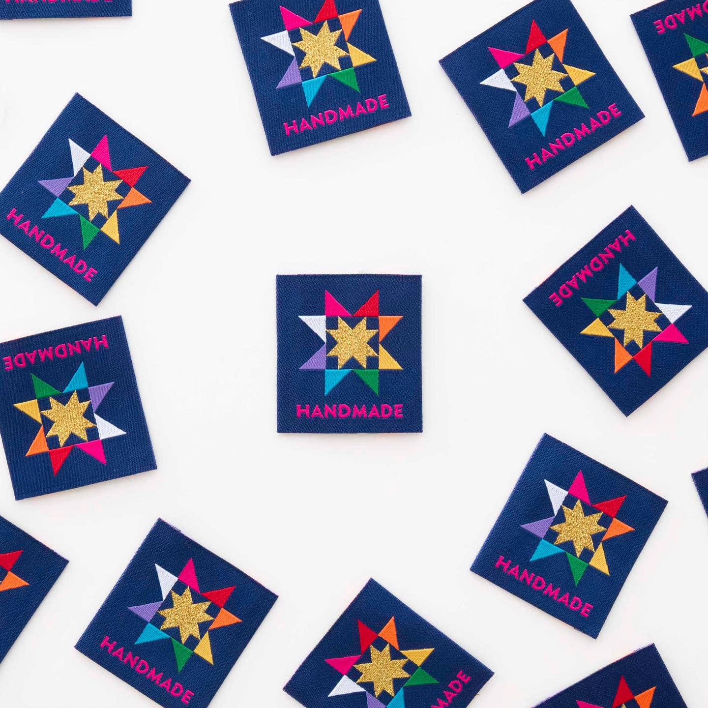 Sarah Hearts - Woven Sewing and Quilting Labels - Handmade Quilt Star