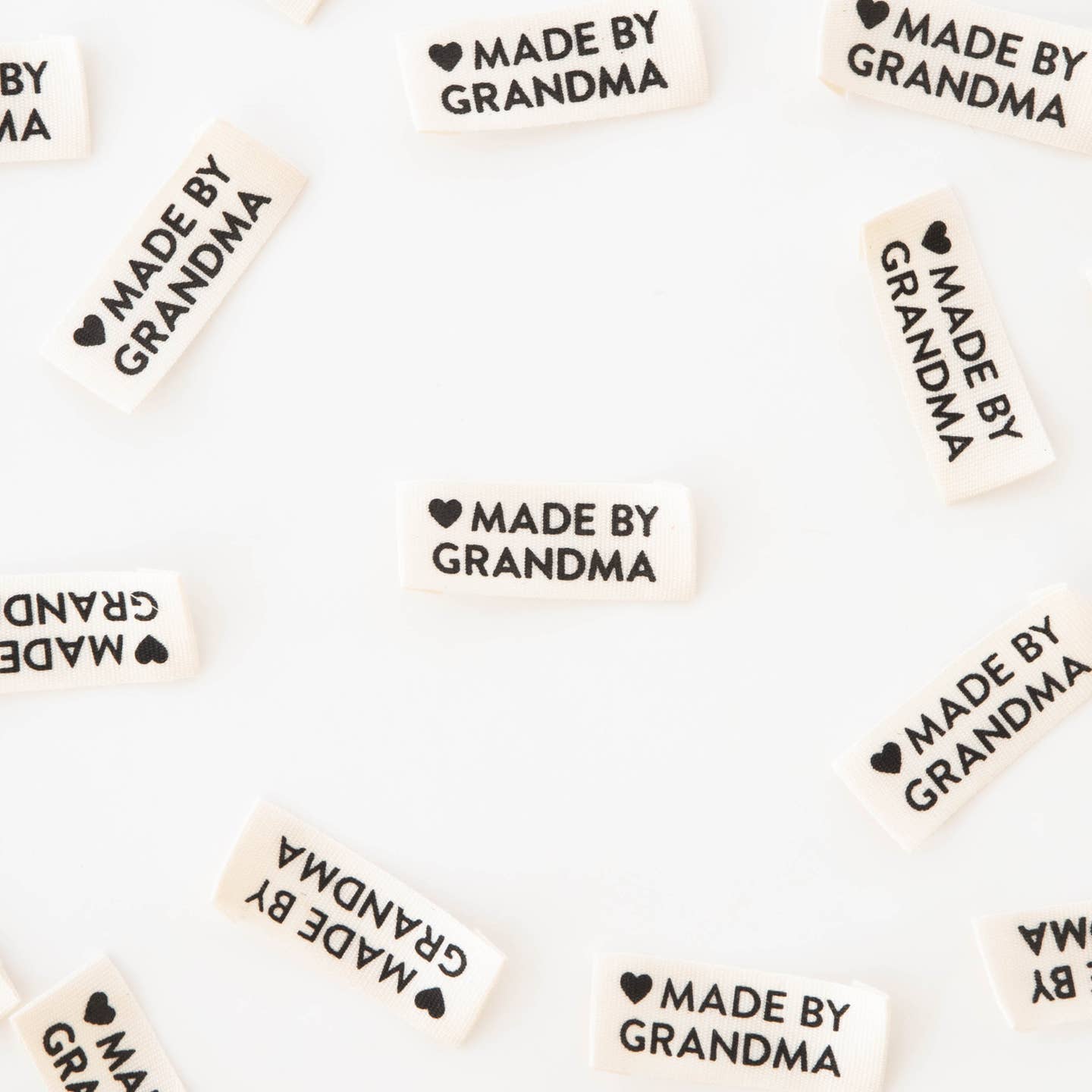 Sarah Hearts - Woven Sewing and Quilting Labels - Made By Grandma