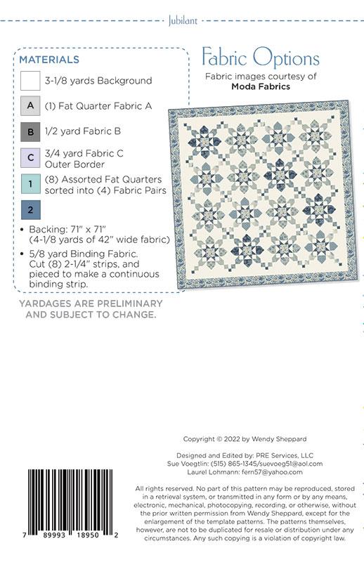 Jubilant Quilt Pattern By Wendy Sheppard