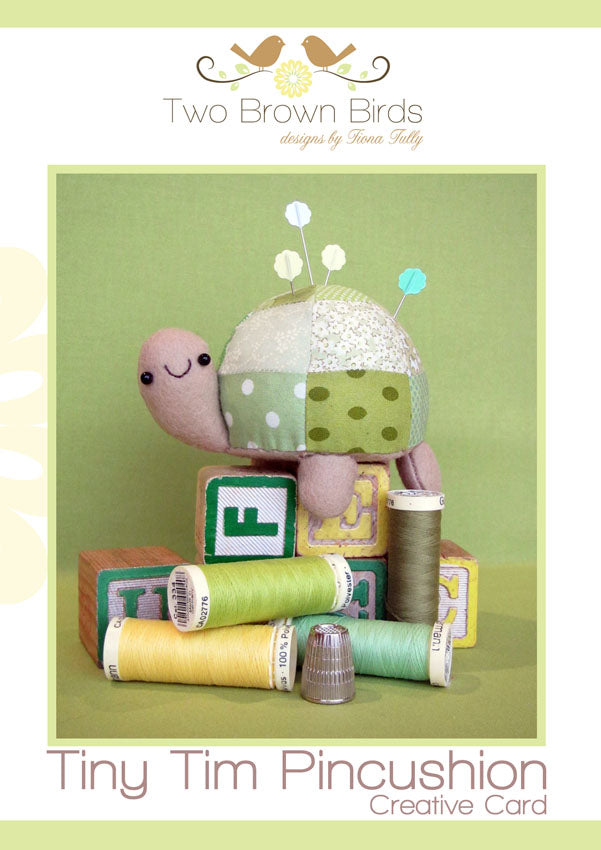 Tiny Tim Turtle Pincusion Pattern By Two Brown Birds