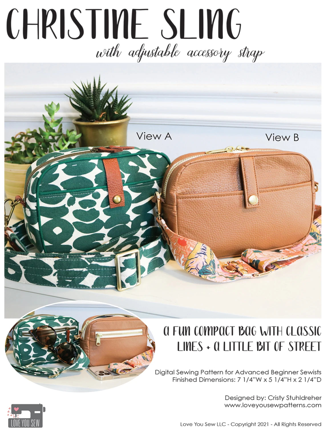 Christine Sling Bag Pattern By Love You Sew