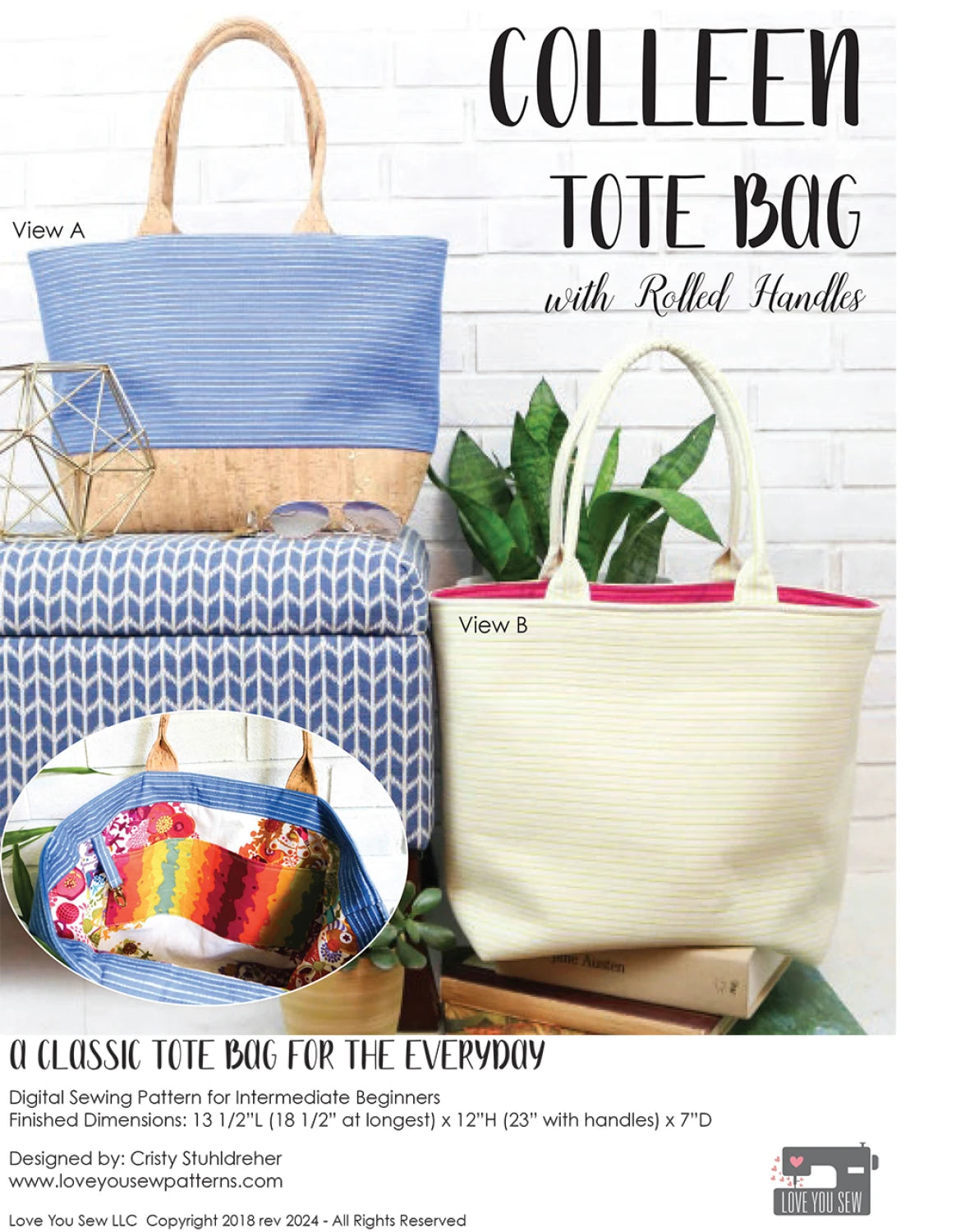Colleen Tote Bag Pattern By Love You Sew