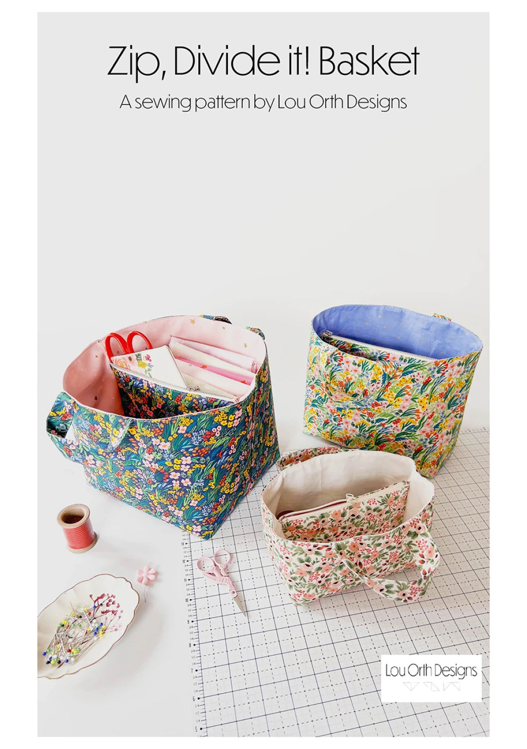 Zip , Divide It ! Basket Pattern By Lou Orth Designs