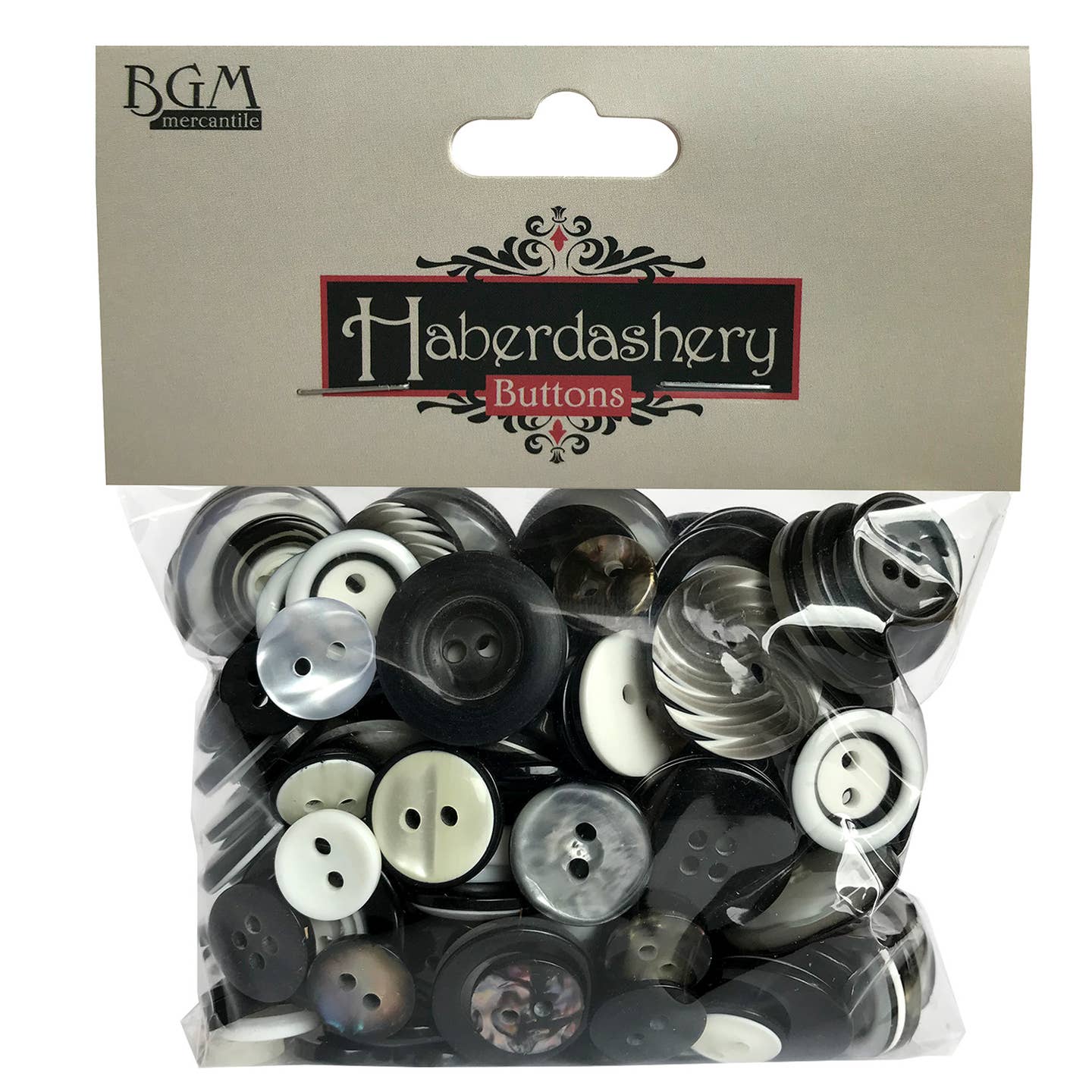 Buttons Galore And More - Habdashery Buttons - Black And White