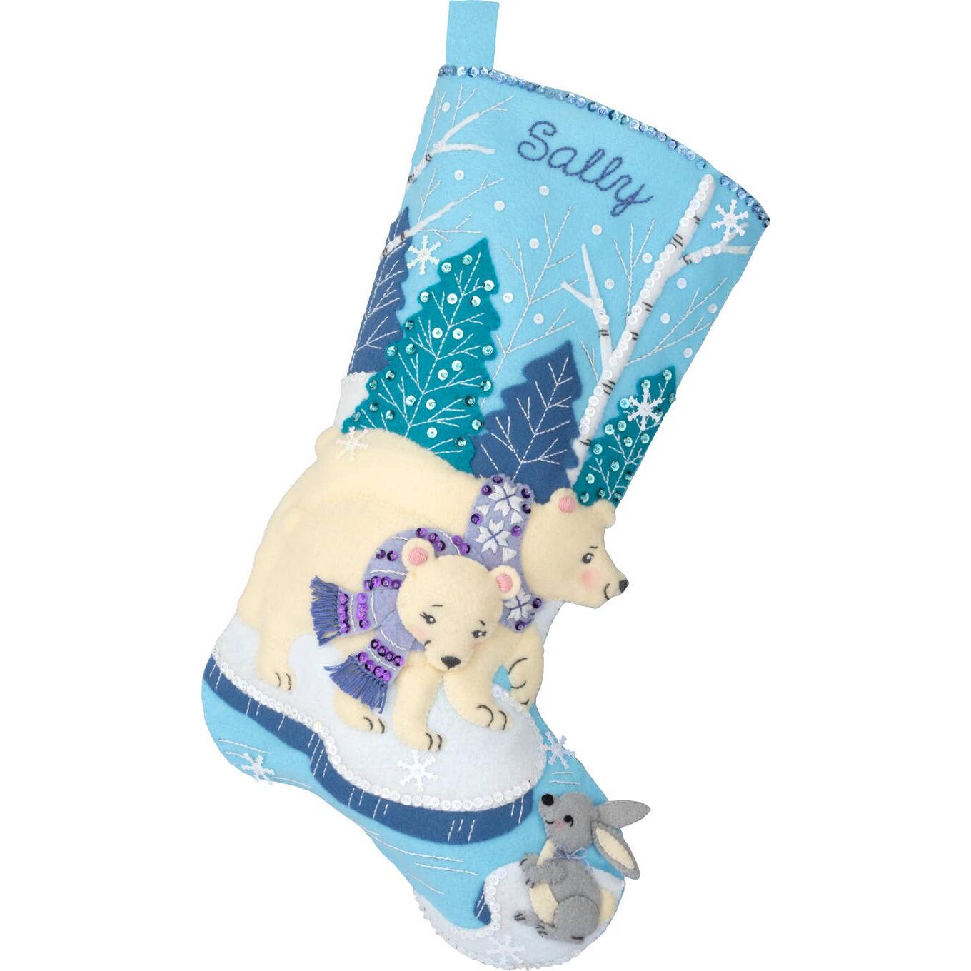 Bucilla - Seasonal Felt Stocking Kit - Polar Bear Pair