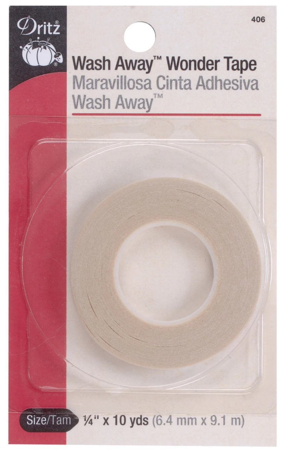 Dritz - Wash Away Wonder Tape - 1/4" x 10 Yards