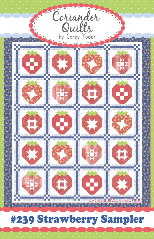 Strawberry Sampler Quilt Pattern By Coriander Quilts / Corey Yoder