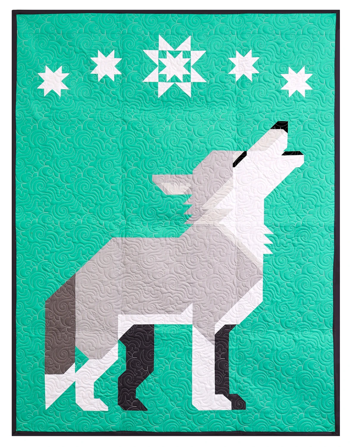 Night Howler Wolf Quilt Pattern By Art East