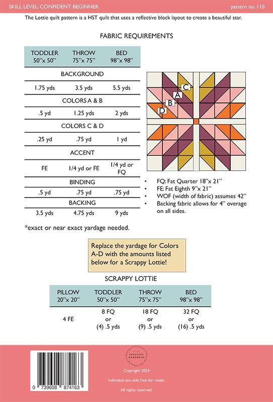 Lottie Quilt Pattern By Penelope Handmade
