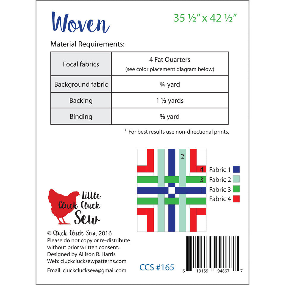 Woven Quilt Pattern By Cluck Cluck Sew