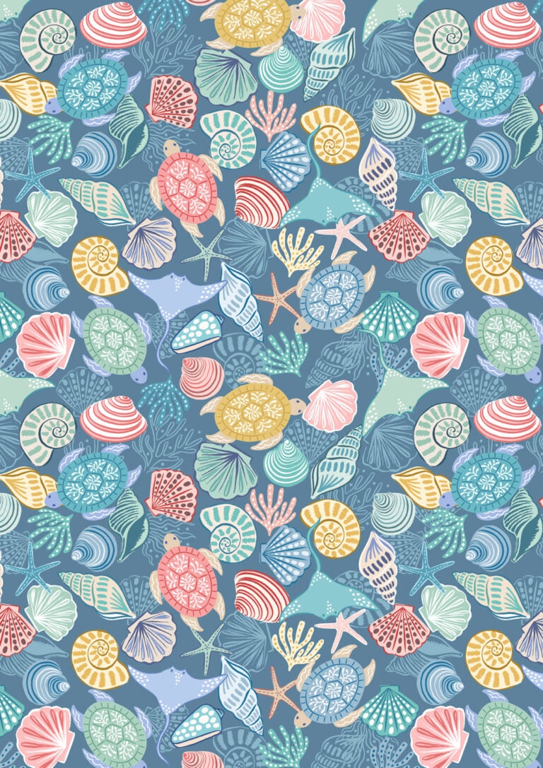 PREORDER - Lewis And Irene - Seas The Day - Ocean Stingrays And Turtles On Seashells - L3C - Expected Release April 2026